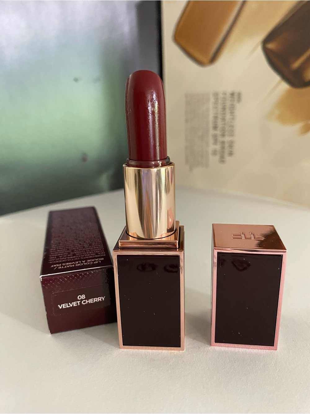 Tom Ford Lip Color Matte Lipstick, 08 Velvet Cherry, 0.1 OZ / 3 g, Limited Editi